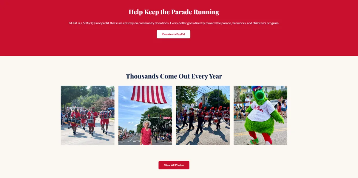 Greater Glenside Patriotic Association, Donate, after