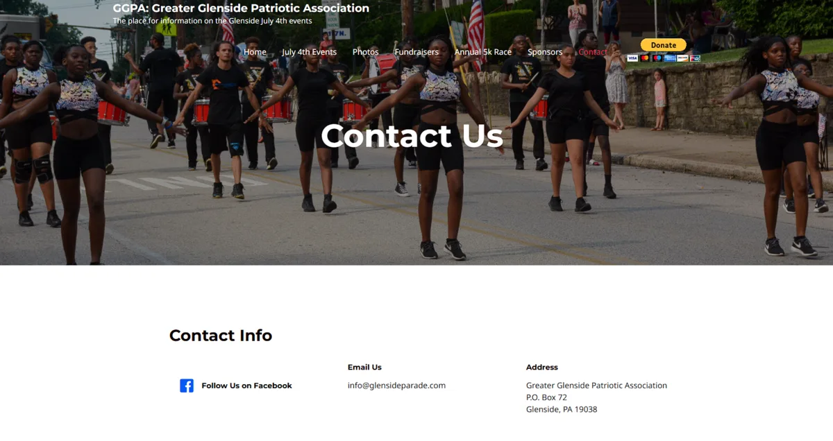 Greater Glenside Patriotic Association, Contact, before