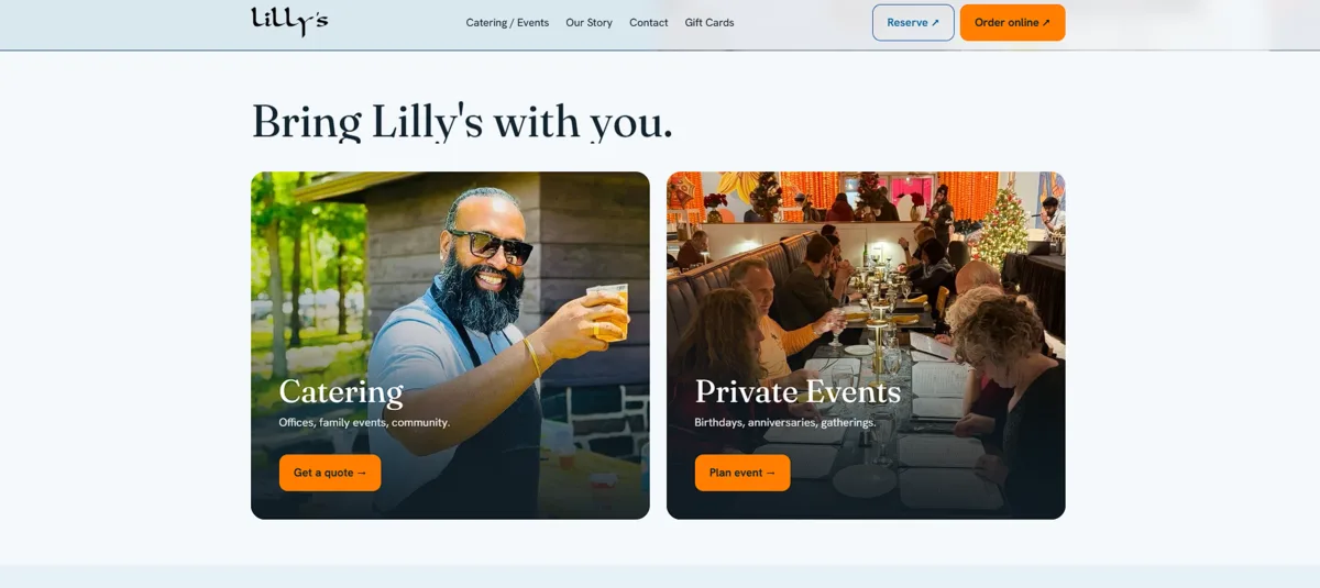 Lilly's Authentic Indian Cuisine, Catering & events, after