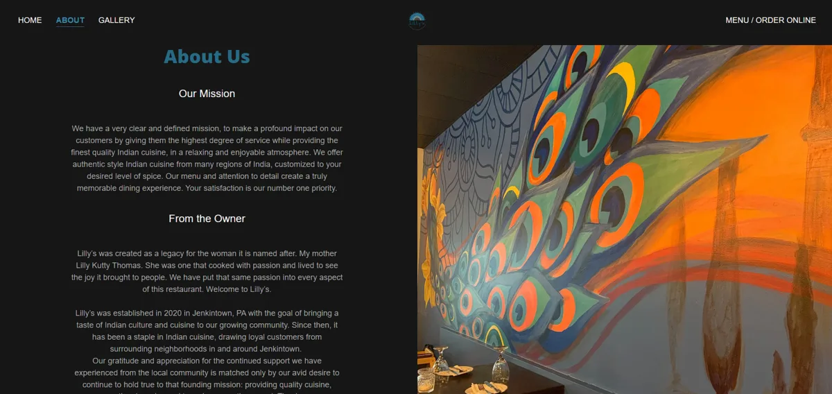 Lilly's Authentic Indian Cuisine, About us, before